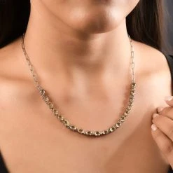 Citrin Halskette, Ca. 45 Cm, Edelstahl Ca. 8.49 Ct -Schmuck Shoplc 7208878 2