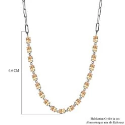 Citrin Halskette, Ca. 45 Cm, Edelstahl Ca. 8.49 Ct -Schmuck Shoplc 7208878 5