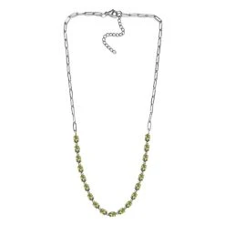 Natürliche Peridot Halskette, Ca. 45 Cm, Edelstahl, Ca. 8.43 Ct -Schmuck Shoplc 7208889 3