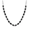 Schwarzer Spinell Halskette Ca. 45 Cm Edelstahl Ca. 11,64 Ct -Schmuck Shoplc 7208962