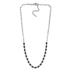 Rauchquarz Halskette, Ca. 45 Cm, Edelstahl Ca. 7.05 Ct -Schmuck Shoplc 7208964 3