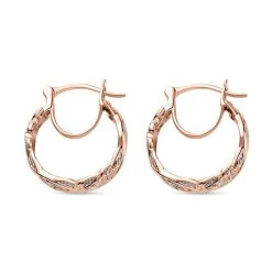 Weiße Diamant-Creolen, 925 Silber Rosévergoldet -Schmuck Shoplc 7208994 3