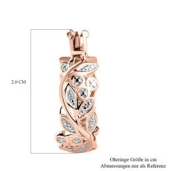 Weiße Diamant-Creolen, 925 Silber Rosévergoldet -Schmuck Shoplc 7208994 4