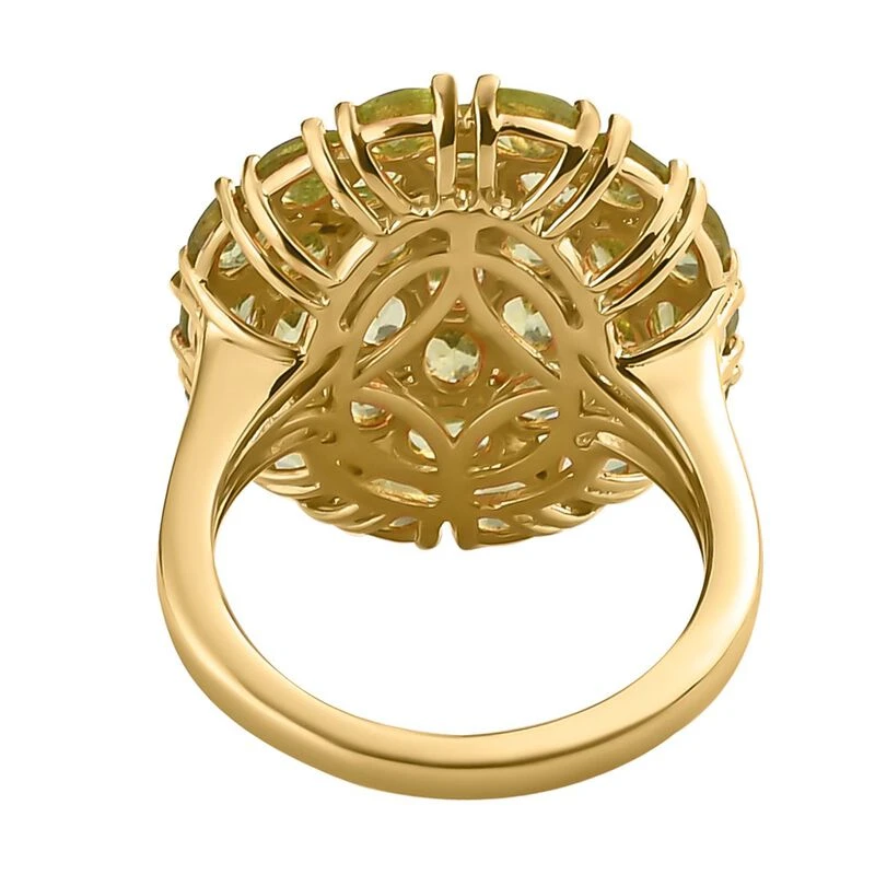 Natürlicher Peridot Ring, 925 Silber Gelbgold Vermeil (Größe 18.00), Ca. 5.83 Ct 8 Natürlicher Peridot Ring, 925 Silber Gelbgold Vermeil (Größe 18.00), Ca. 5.83 Ct – Bild 6