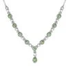 Natürliches Merelani Mint-Granat Collier, Ca. 45 Cm, 925 Silber Platiniert Ca. 1.82 Ct -Schmuck Shoplc 7209534