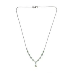 Natürliches Merelani Mint-Granat Collier, Ca. 45 Cm, 925 Silber Platiniert Ca. 1.82 Ct -Schmuck Shoplc 7209534 3
