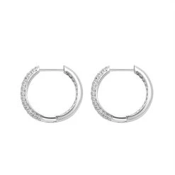 Weiße Zirkonia-Creolen, Silberfarben Ca. 3.65 Ct -Schmuck Shoplc 7210712 3