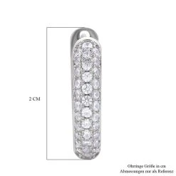 Weiße Zirkonia-Creolen, Silberfarben Ca. 3.65 Ct -Schmuck Shoplc 7210712 4