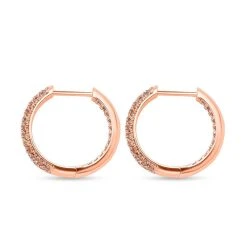 Champagner Zirkonia-Creolen, Roséfarben Ca. 3.67 Ct -Schmuck Shoplc 7210724 3