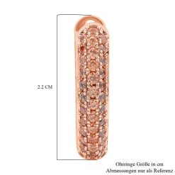 Champagner Zirkonia-Creolen, Roséfarben Ca. 3.67 Ct -Schmuck Shoplc 7210724 4
