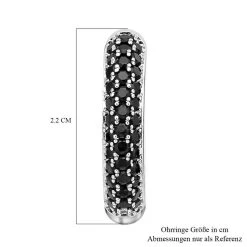 Schwarze Zirkonia-Creolen, Silberfarben Ca. 3,65 Ct -Schmuck Shoplc 7210742 4