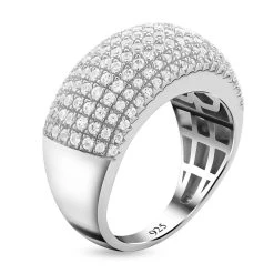 Weißer Zirkon-Ring, 925 Silber Rhodiniert (Größe 17.00) Ca. 0.37 Ct -Schmuck Shoplc 7211316 3