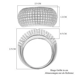 Weißer Zirkon-Ring, 925 Silber Rhodiniert (Größe 17.00) Ca. 0.37 Ct -Schmuck Shoplc 7211316 5