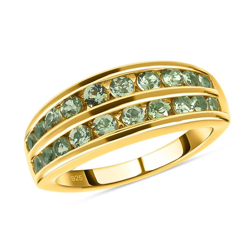 Merelani Mint-Granat Ring, 925 Silber Gelbgold Vermeil (Größe 20.00) Ca. 1.41 Ct 6 Merelani Mint-Granat Ring, 925 Silber Gelbgold Vermeil (Größe 20.00) Ca. 1.41 Ct – Bild 4