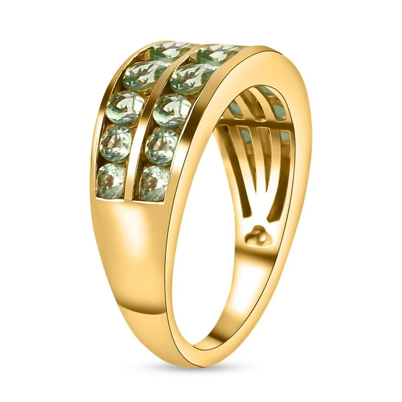 Merelani Mint-Granat Ring, 925 Silber Gelbgold Vermeil (Größe 20.00) Ca. 1.41 Ct 7 Merelani Mint-Granat Ring, 925 Silber Gelbgold Vermeil (Größe 20.00) Ca. 1.41 Ct – Bild 5