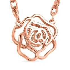 Weiße Kristall Halskette, Ca. 50 Cm, Roséfarben -Schmuck Shoplc 7213413 3