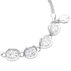 Weißes Zirkonia Armband Ca. 17.5+5 Cm Reines Messing Ca. 5.00 Ct -Schmuck Shoplc 7213481 2