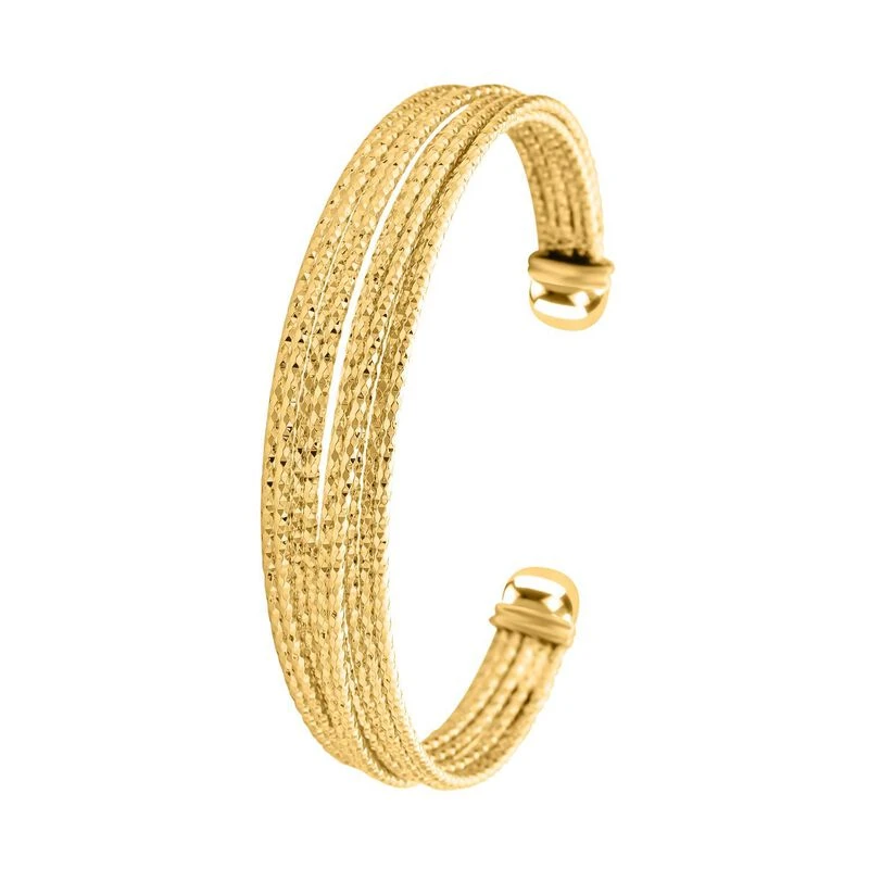 Designer Inspirierter Armreif, Ca. 19 Cm, Goldfarben 6 Designer Inspirierter Armreif, Ca. 19 Cm, Goldfarben – Bild 4