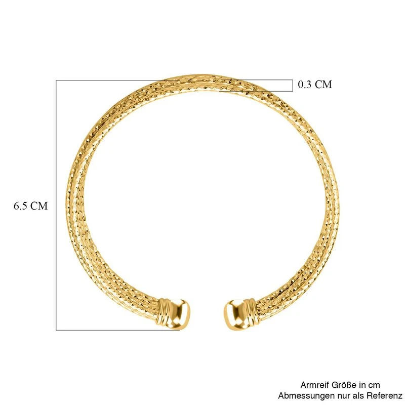 Designer Inspirierter Armreif, Ca. 19 Cm, Goldfarben 8 Designer Inspirierter Armreif, Ca. 19 Cm, Goldfarben – Bild 6