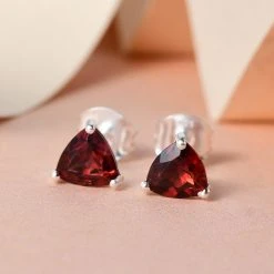 Rote Granat Ohrringe, 925 Silber Ca. 1,81 Ct -Schmuck Shoplc 7214061 1