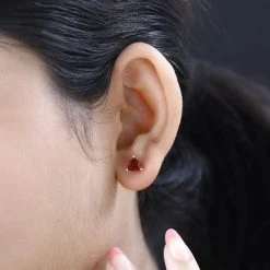 Rote Granat Ohrringe, 925 Silber Ca. 1,81 Ct -Schmuck Shoplc 7214061 2