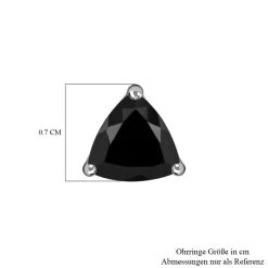 Schwarze Spinell Ohrringe, 925 Silber Ca. 1.93 Ct -Schmuck Shoplc 7214063 4