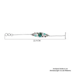 Sierra Nevada Türkis Armband, Ca. 19 Cm, 925 Silber Platiniert, 13,10g, Ca. 10.93 Ct -Schmuck Shoplc 7224729 4