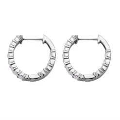 Weiße Kristall Ohrringe, Edelstahl 10 Weiße Kristall Ohrringe, Edelstahl -Schmuck Shoplc 7225668 3