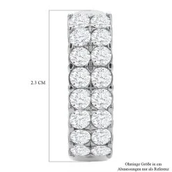 Weiße Kristall Ohrringe, Edelstahl 11 Weiße Kristall Ohrringe, Edelstahl -Schmuck Shoplc 7225668 4