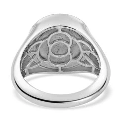 Meteorit-Ring, 925 Silber Platiniert (Größe 17.00) Ca. 12.70 Ct -Schmuck Shoplc 7226165 5
