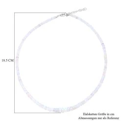 Natürliche, äthiopische Welo Opal Halskette, Ca. 50 Cm, 925 Silber Rhodiniert Ca. 65.00 Ct -Schmuck Shoplc 7226235 3
