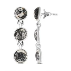 Weiße Büffel Ohrringe, 925 Silber Platiniert Ca. 7.20 Ct -Schmuck Shoplc 7228213 3