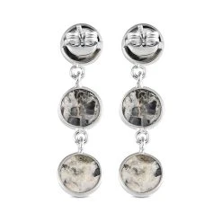 Weiße Büffel Ohrringe, 925 Silber Platiniert Ca. 7.20 Ct -Schmuck Shoplc 7228213 4