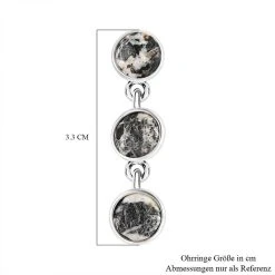 Weiße Büffel Ohrringe, 925 Silber Platiniert Ca. 7.20 Ct -Schmuck Shoplc 7228213 5