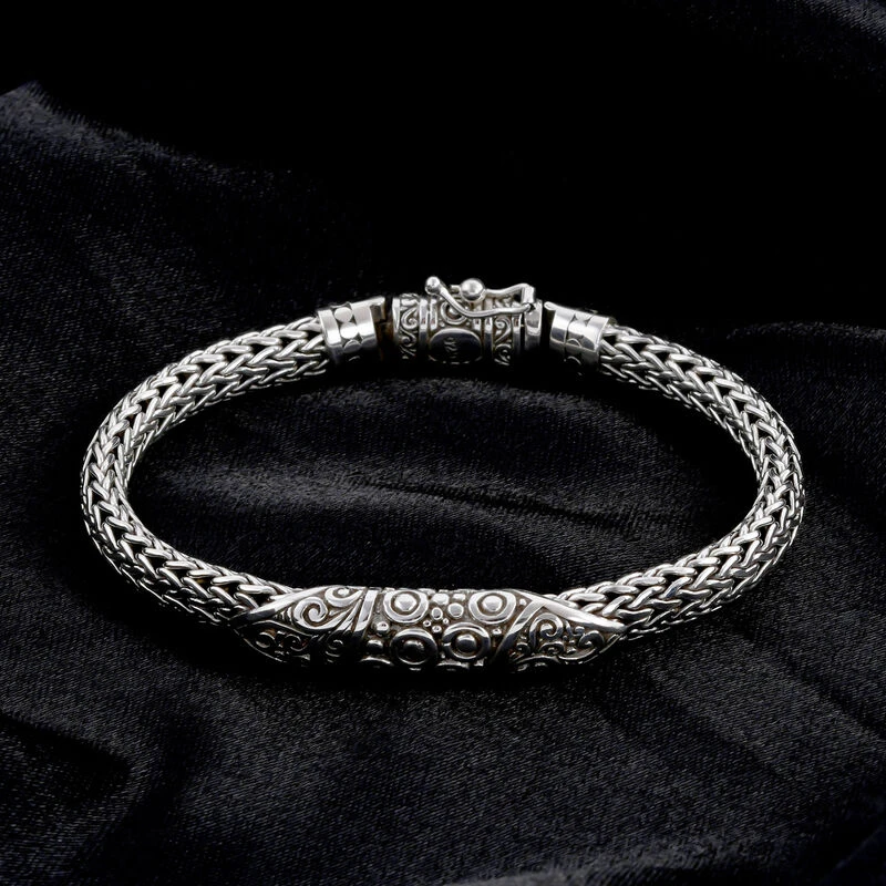 Royal Bali - Tulang Naga Armband, Ca. 20 Cm, 925 Silber Ca. 46,14g 4 Royal Bali - Tulang Naga Armband, Ca. 20 Cm, 925 Silber Ca. 46,14g – Bild 2