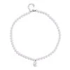 Weiße Muschelkernperlen-Halskette, (7-9mm), Ca. 45 Cm -Schmuck Shoplc 7228511