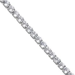 Weiße Zirkonia Halskette, Ca. 38 Cm, Edelstahl Ca. 45.00 Ct -Schmuck Shoplc 7228985 3