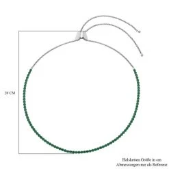 Grüne Zirkonia Halskette, Ca. 38 Cm, Edelstahl Ca. 45,00 Ct 13 Grüne Zirkonia Halskette, Ca. 38 Cm, Edelstahl Ca. 45,00 Ct -Schmuck Shoplc 7229043 5