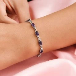Afrikanisches Amethyst Armband, Ca. 19 Cm, Edelstahl,ca. 3.54 Ct 9 Afrikanisches Amethyst Armband, Ca. 19 Cm, Edelstahl,ca. 3.54 Ct -Schmuck Shoplc 7230804 2