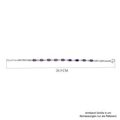 Afrikanisches Amethyst Armband, Ca. 19 Cm, Edelstahl,ca. 3.54 Ct 11 Afrikanisches Amethyst Armband, Ca. 19 Cm, Edelstahl,ca. 3.54 Ct -Schmuck Shoplc 7230804 4