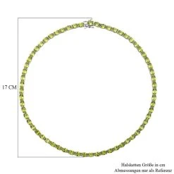 Natürliche, Peridot Halskette, Ca. 45 Cm, 925 Silber Rhodiniert Ca. 53.67 Ct -Schmuck Shoplc 7231308 4