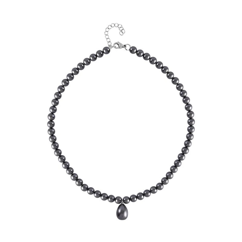 Lila Muschelperlen-Halskette, (7-9mm), Ca. 45 Cm 3 Lila Muschelperlen-Halskette, (7-9mm), Ca. 45 Cm