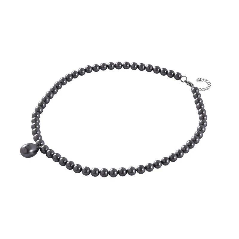 Lila Muschelperlen-Halskette, (7-9mm), Ca. 45 Cm 5 Lila Muschelperlen-Halskette, (7-9mm), Ca. 45 Cm – Bild 3