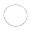 120 Facetten Moissanit Halskette, Ca. 45 Cm, 925 Silber Rhodiniert Ca. 39.09 Ct -Schmuck Shoplc 7231538