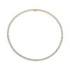 120 Facetten Moissanit Halskette, Ca. 45 Cm, 925 Silber Gelbgold Vermeil Ca. 39.09 Ct -Schmuck Shoplc 7231565