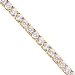 120 Facetten Moissanit Halskette, Ca. 45 Cm, 925 Silber Gelbgold Vermeil Ca. 39.09 Ct -Schmuck Shoplc 7231565 2