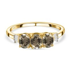 AAA Turkizit Und Weißer Diamant P1 Ring, 585 Gelbgold (Größe 18.00) Ca. 2.71 Ct