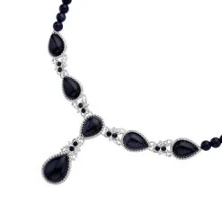 Blaue Sandstein Halskette Ca. 45 Cmca. 164.00 Ct -Schmuck Shoplc 7234254 2