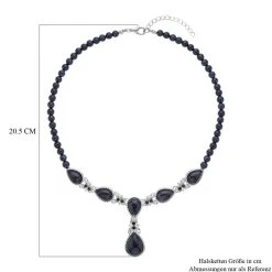 Blaue Sandstein Halskette Ca. 45 Cmca. 164.00 Ct -Schmuck Shoplc 7234254 3