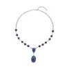 Lapislazuli Collier, Ca. 45 Cm, Silberfarben Ca. 70.00 Ct -Schmuck Shoplc 7235851